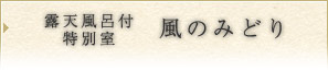 露天風呂付特別室 風のみどり