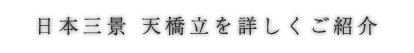 日本三景 天橋立を詳しくご紹介