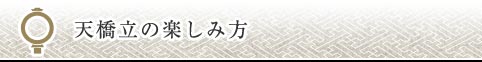 天橋立の楽しみ方